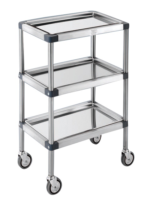 Carrello con 3 ripiani estraibili 49x30x78 h cm