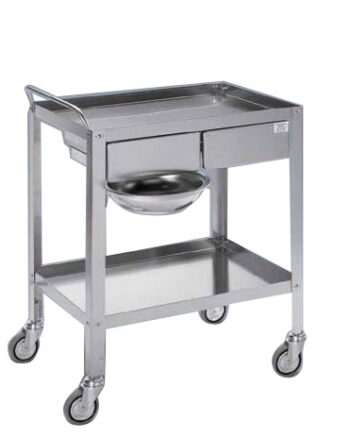 Carrello per medicazione con 2 cassetti ed accessori cod. ART-131B