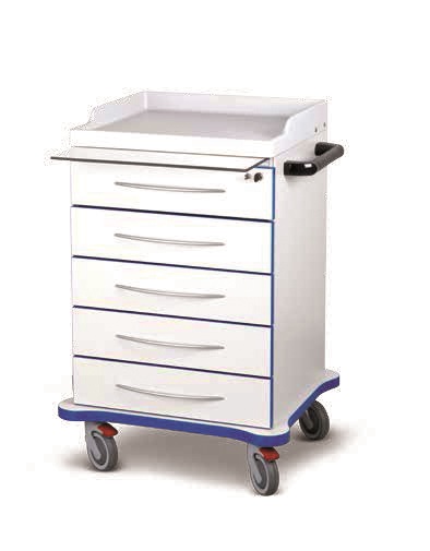 Carrello per medicazione, n.5 cassetti 70x64x104h cm