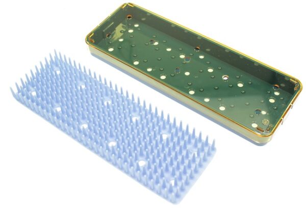 Contenitori/tray Steriplastik per sterilizzare strumenti, con tappeto in silicone codice LDS140