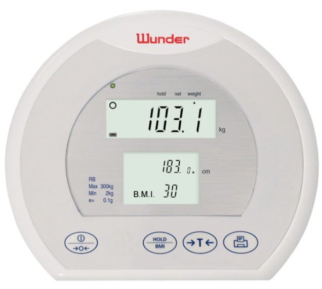 Pesapersone elettronica a colonna, dettaglio display