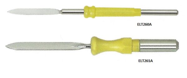 Elettrodi a lancia/lama gambo di innesto ø 2,4 mm o ø 4 mm