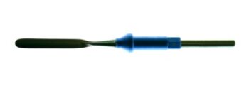 Elettrodo a spatola, lunghezza totale 60 mm, lunghezza spatola 16 mm, larghezza spatola 2,2 mm diametro gambo innesto 2,4 mm