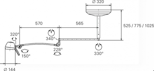 Dettaglio tecnico movimenti lampada