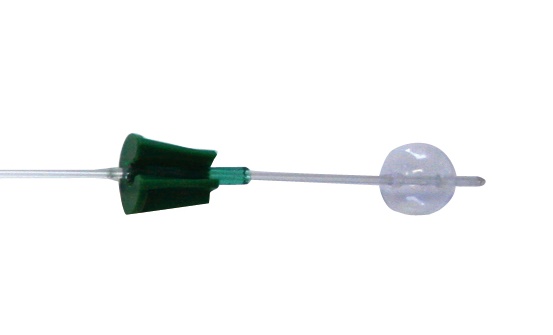 Iniettore uterino per isterosalpingografia con catetere rigido diam. 2 mm, dettaglio palloncino codice MG47NEX