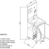 Dettaglio tecnico lavamani autoalimentato completo di pannello paraschizzi cod. ART81S