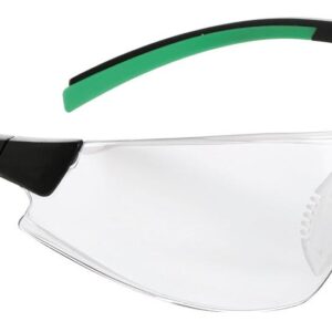 Occhiale di protezione avvolgente, regolabile, verde