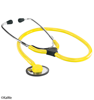 Stetoscopio piatto colore giallo