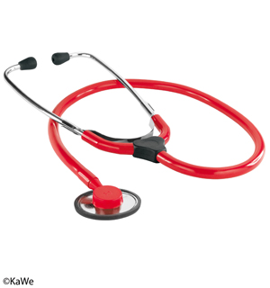 Stetoscopio piatto colore rosso