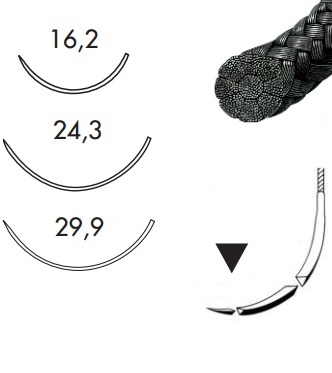 Suture seta non assorbibile