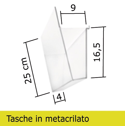 Tasche in metacrilato