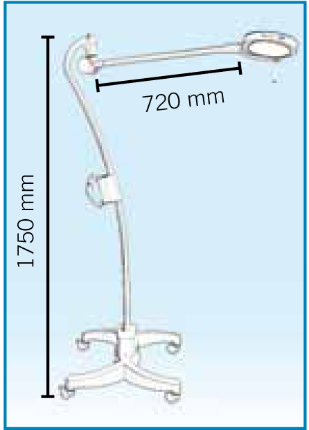 Disegno tecnico SoLed 15 e 15F a stativo su ruote