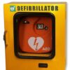 Armadio per defibrillatore da esterno con sistema di termoregolazione a resistenza elettrica