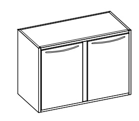 Modulo a 2 ante senza top e base