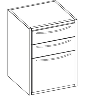 Modulo con 3 cassetti