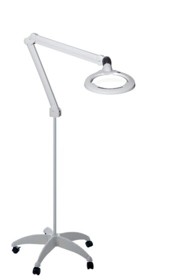 Lampada con lente di ingrandimento a LED Circus Led 3,5 o 5 diottrie dotata di stativo su ruote