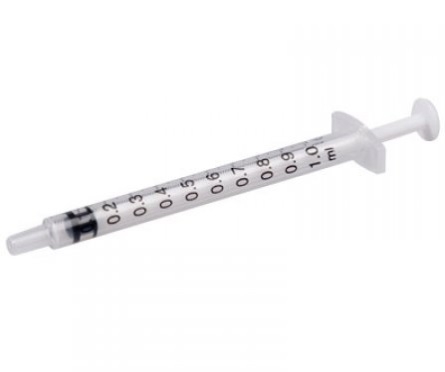 Siringhe BD Plastipak senza ago da 1 ml per insulina e tubercolina, sterili