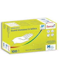 Guanto monouso Smilex in lattice talcato, Taglia L (8/8½), Bianco  (confezione 100 pezzi) - Guanti Protettivi