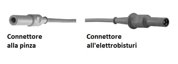 Cavo di collegamento 3 o 5 mt per forbici bipolari per elettrobisturi Martin, Berchtold, Aesculap GK55, GK60 cod. ELT162F e ELT162H