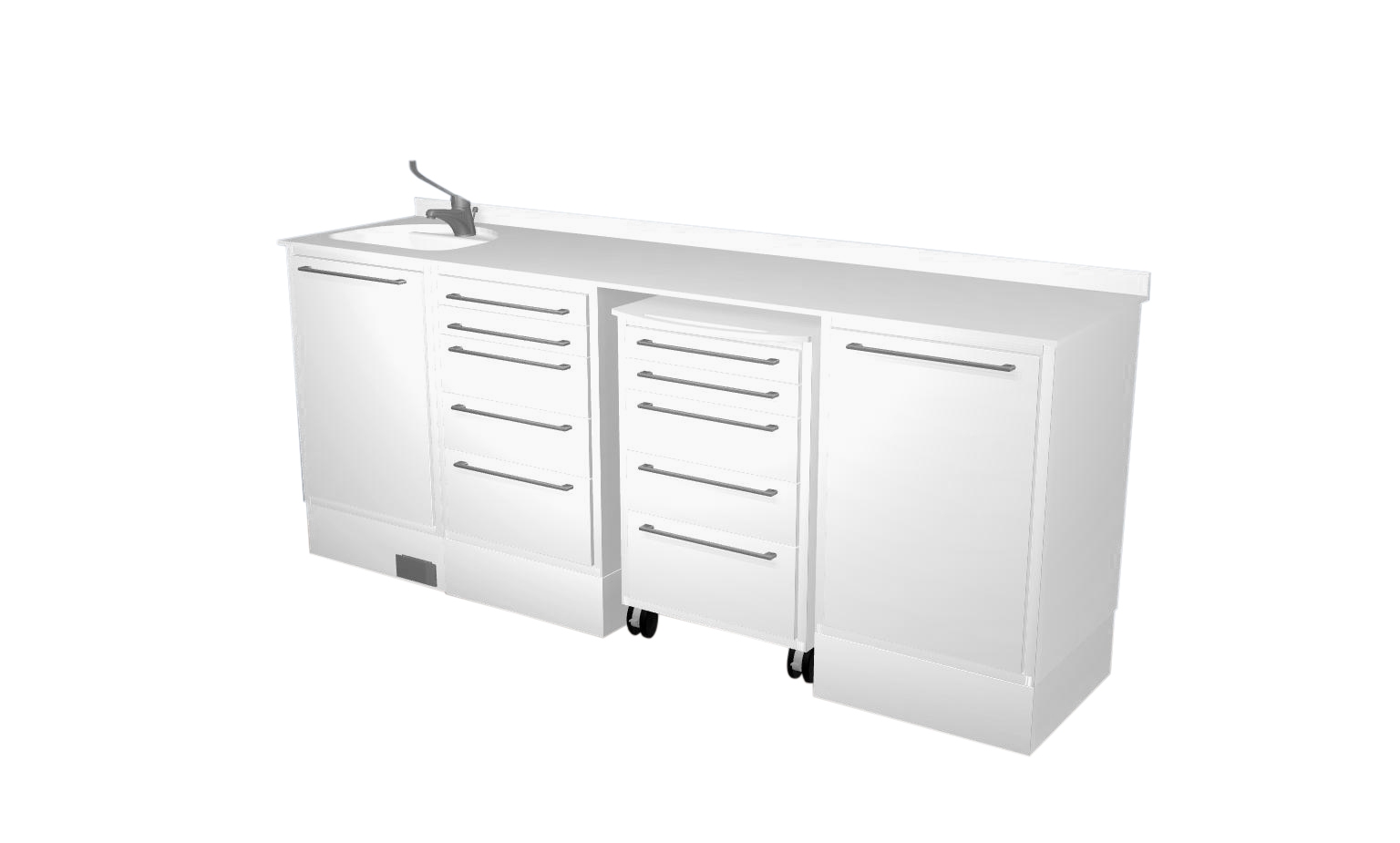 Set 4 moduli con base cieca cod. ART-316L e ART-316C