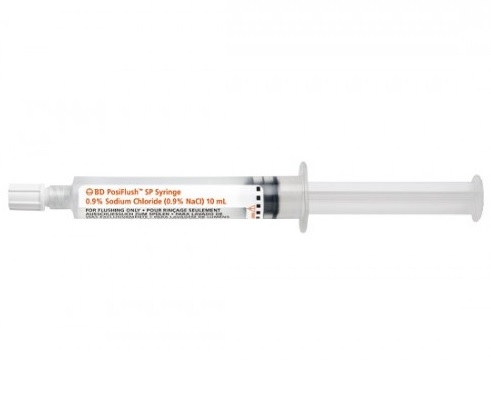 Siringa PosiFlush da 10 ml preriempita di soluzione salina NaCl 0,9%,  sterile - B Life - Il Catalogo Medicale