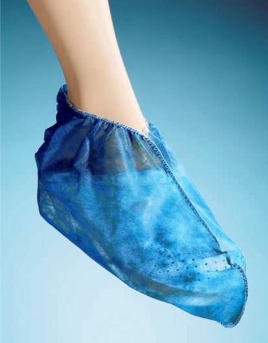 Sovrascarpe in TNT con elastico alla caviglia colore azzurro